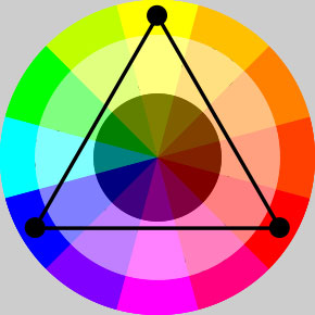 Triadic color harmony