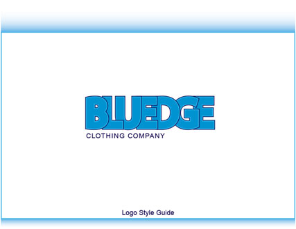 Blue Edge Clothing Company logo style guide by Chris Schiotis