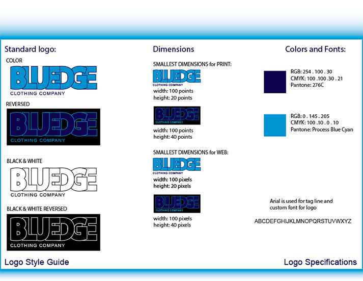 Image showing different versions of the Blue Edge logo