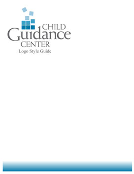 Logo style guide created for the Child Guidance Center by Chris Schiotis