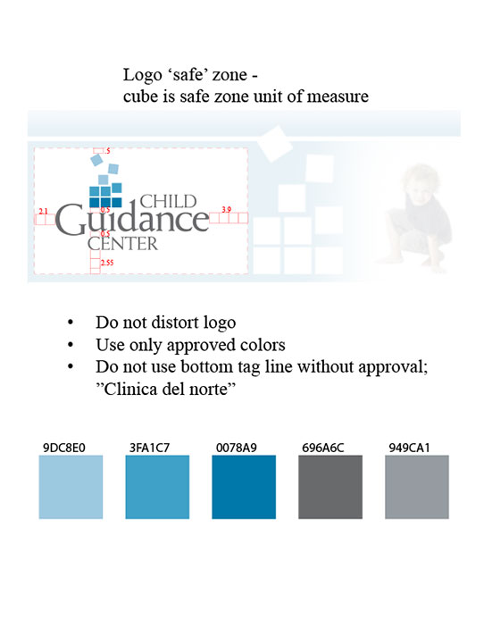 Logo rules using an element of the logo as the increment of measure