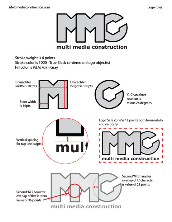 Logo rules using points as the increment of measure
